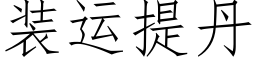 装运提丹 (仿宋矢量字库)