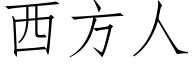 西方人 (仿宋矢量字库)