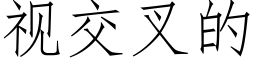 視交叉的 (仿宋矢量字庫)