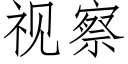 視察 (仿宋矢量字庫)