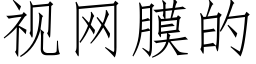 視網膜的 (仿宋矢量字庫)