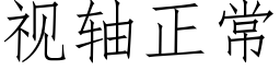 視軸正常 (仿宋矢量字庫)