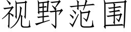 視野範圍 (仿宋矢量字庫)