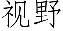 視野 (仿宋矢量字庫)