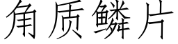 角质鳞片 (仿宋矢量字库)