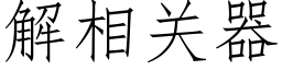 解相關器 (仿宋矢量字庫)