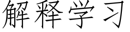 解释学习 (仿宋矢量字库)