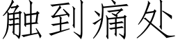 觸到痛處 (仿宋矢量字庫)