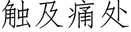 觸及痛處 (仿宋矢量字庫)