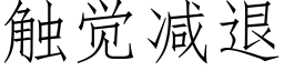 觸覺減退 (仿宋矢量字庫)