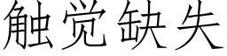 觸覺缺失 (仿宋矢量字庫)