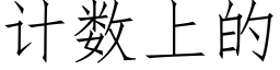 計數上的 (仿宋矢量字庫)