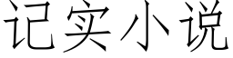 记实小说 (仿宋矢量字库)