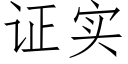 证实 (仿宋矢量字库)