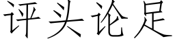 评头论足 (仿宋矢量字库)