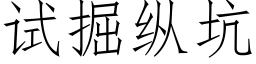 试掘纵坑 (仿宋矢量字库)