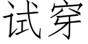 試穿 (仿宋矢量字庫)