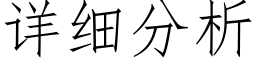 詳細分析 (仿宋矢量字庫)