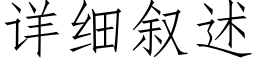 详细叙述 (仿宋矢量字库)