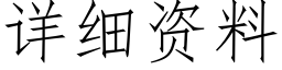 详细资料 (仿宋矢量字库)