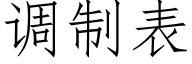 调制表 (仿宋矢量字库)