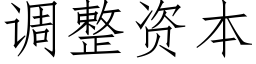 调整资本 (仿宋矢量字库)