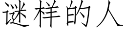 謎樣的人 (仿宋矢量字庫)