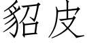 貂皮 (仿宋矢量字庫)