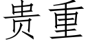 貴重 (仿宋矢量字庫)