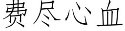 费尽心血 (仿宋矢量字库)