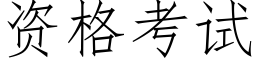 資格考試 (仿宋矢量字庫)