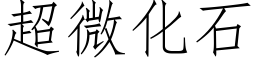 超微化石 (仿宋矢量字库)