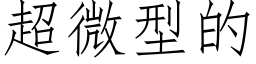 超微型的 (仿宋矢量字库)