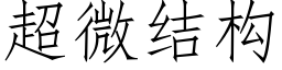 超微结构 (仿宋矢量字库)