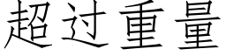 超过重量 (仿宋矢量字库)