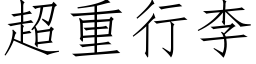 超重行李 (仿宋矢量字库)