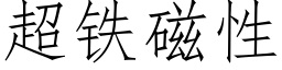 超铁磁性 (仿宋矢量字库)