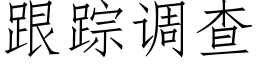 跟踪调查 (仿宋矢量字库)