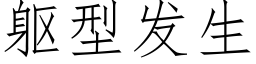 躯型发生 (仿宋矢量字库)