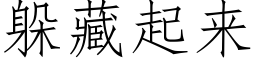 躲藏起来 (仿宋矢量字库)