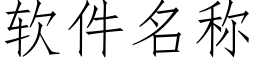 软件名称 (仿宋矢量字库)