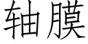 轴膜 (仿宋矢量字库)