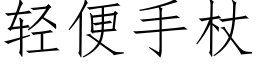 轻便手杖 (仿宋矢量字库)