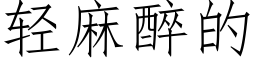 輕麻醉的 (仿宋矢量字庫)