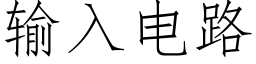 輸入電路 (仿宋矢量字庫)