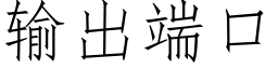 輸出端口 (仿宋矢量字庫)