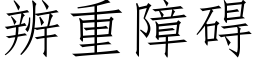 辨重障碍 (仿宋矢量字库)