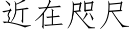 近在咫尺 (仿宋矢量字库)