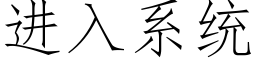 进入系统 (仿宋矢量字库)