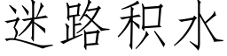 迷路積水 (仿宋矢量字庫)